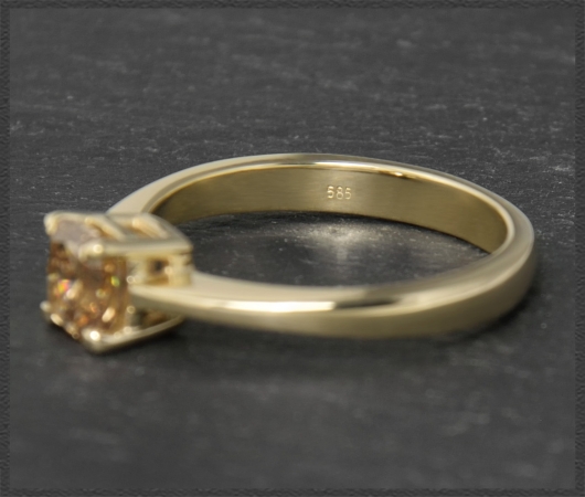 Diamant Ring im Radiant-Schliff 0,80ct, 585 Gold