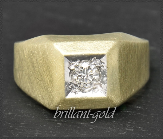 Diamant Ring mit 0,20ct Brillant Solitär, 585 Gold