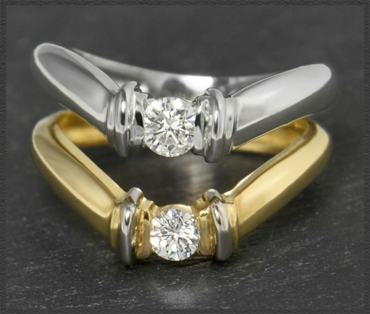 Brillant Ring 0,40ct lupenrein-vvs Diamanten, 585 Gold