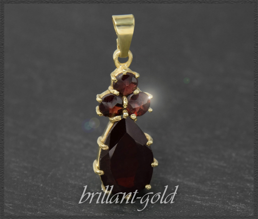 Granat Anhänger aus Gold mit 4,55ct Edelsteinen