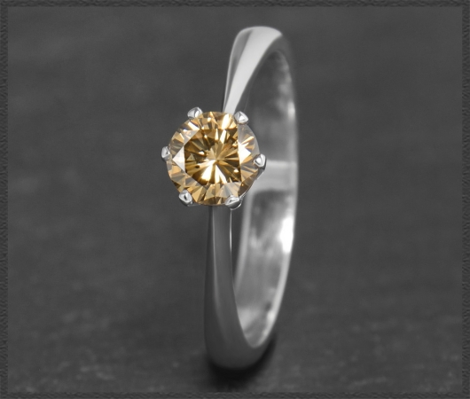 Diamant Solitär Ring mit 0,70ct, 585 Weißgold