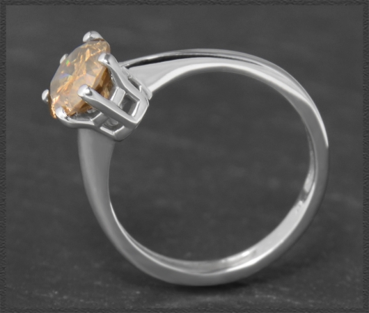 Diamant Ring,1,70ct cognac Brillant, 585 Weißgold