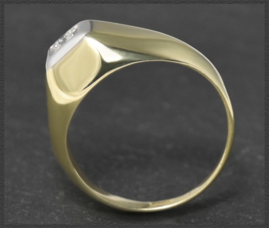 Brillant Ring, lupenrein & River 0,16ct, Gold & Platin