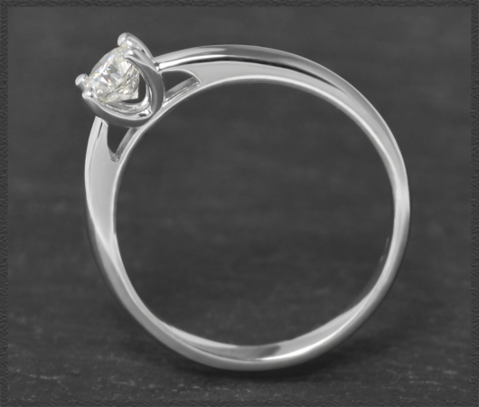 Lupenreiner Diamant Ring, 0,42ct Solitär, 750 Gold