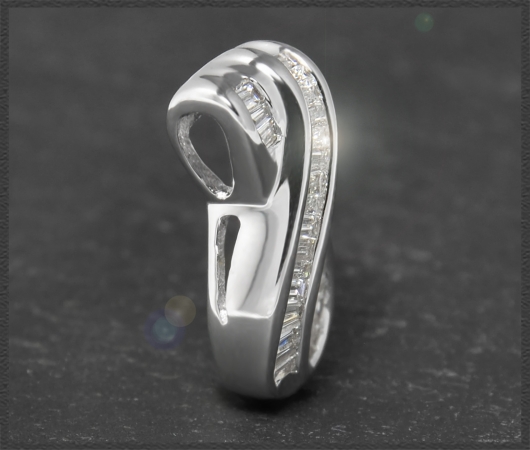 585 Gold Anhänger 0,47ct Diamanten, VVS-VS, Gleiter