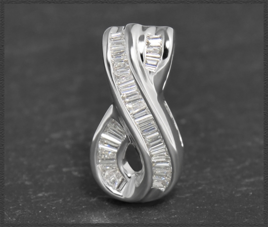585 Gold Anhänger 0,47ct Diamanten, VVS-VS, Gleiter