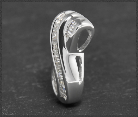 585 Gold Anhänger 0,47ct Diamanten, VVS-VS, Gleiter
