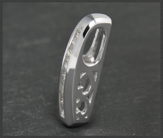 Diamant Anhänger 585 Weißgold; 0,30ct Diamanten