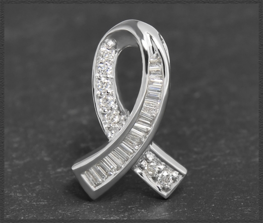Diamant Anhänger 585 Gold, 0,33ct, VVS, Gleiter