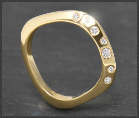 Diamant Ring mit 0,15ct, 750 Gold, Goldschmied