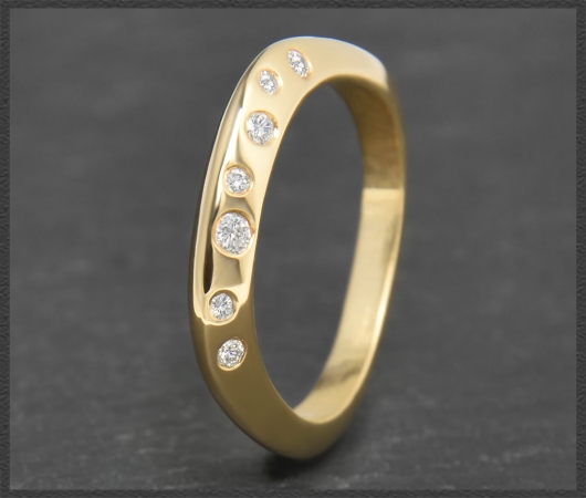 Diamant Ring mit 0,15ct, 750 Gold, Goldschmied