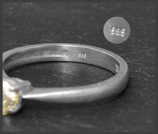 Diamant Ring, 0,62ct Fancy Yellow gelb, 585 Weißgold