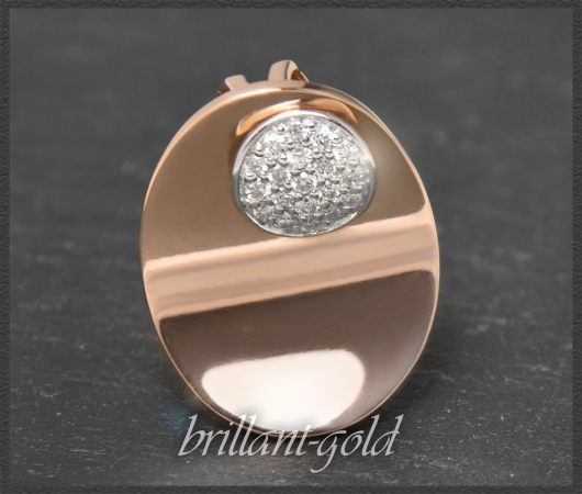 Anhänger mit 0,25ct Brillanten, 750 Rotgold