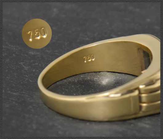 Ring mit 0,75ct Brillanten, Vintage um 1950, 750 Gold