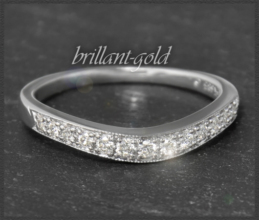 Diamant Memory/Eternity Ring, 0,22ct, 585 Weißgold