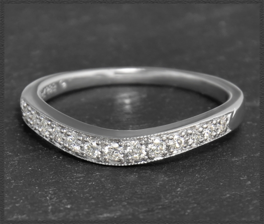 Diamant Memory/Eternity Ring, 0,22ct, 585 Weißgold