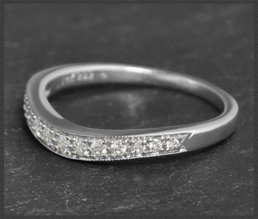 Diamant Memory/Eternity Ring, 0,22ct, 585 Weißgold