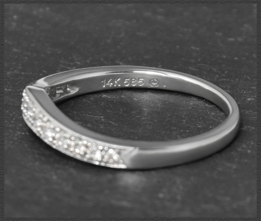 Diamant Memory/Eternity Ring, 0,22ct, 585 Weißgold