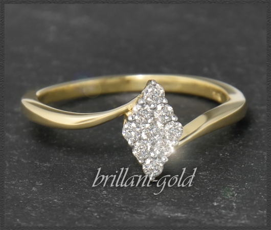 Diamant Ring aus 585 Gold; 0,30ct Brillanten