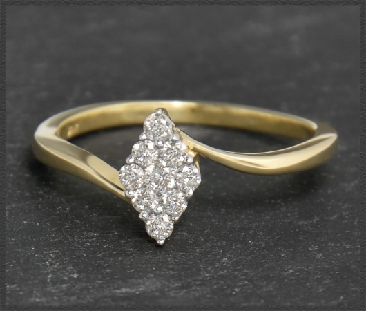 Diamant Ring aus 585 Gold; 0,30ct Brillanten