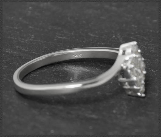 Diamant Ring, 585 Weißgold mit 0,30ct Brillanten