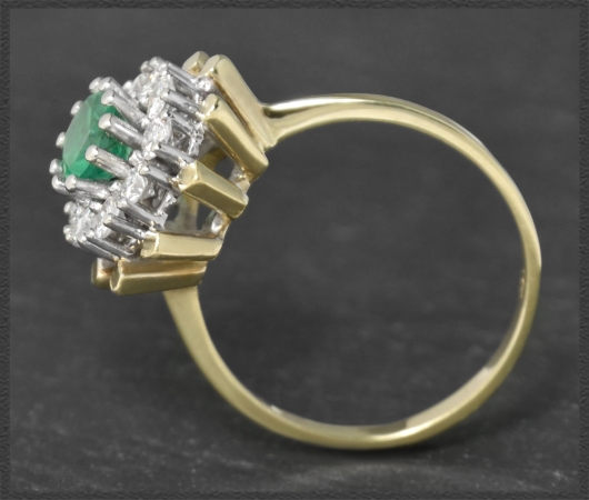 Vintage Diamant & Smaragd Ring mit 2,15ct, 585 Gold