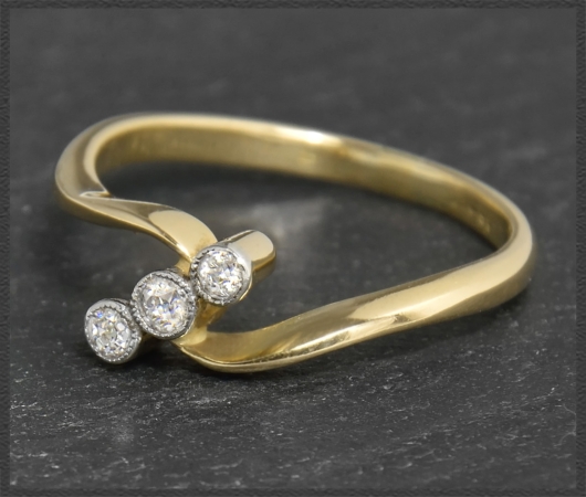 Antiker 0,20ct Diamantring aus 750 Gold & Platin