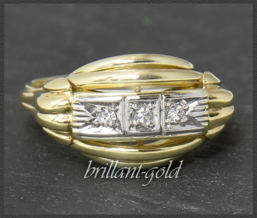 Antiker Diamant Ring mit 0,10ct, 585 Gold