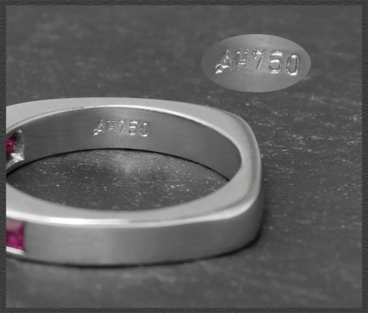 Eternity Ring mit 1,05ct Rubinen, 750 Weißgold