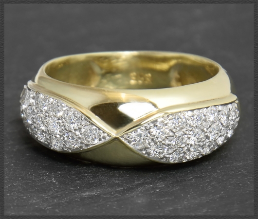 Diamant Ring, 1,50ct lupenreine Brillanten, 585 Gold