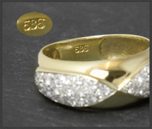 Diamant Ring, 1,50ct lupenreine Brillanten, 585 Gold