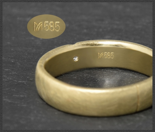Diamant Ring Firma MEISTER, aus 585 Gelbgold