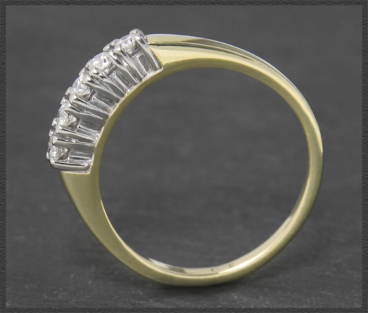 Memoryring mit 0,26ct Diamanten, 585 Gold