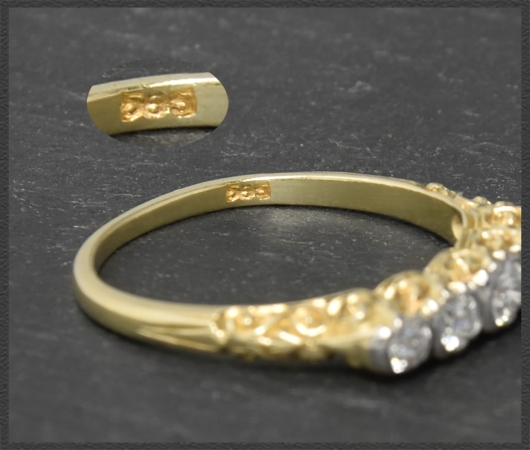 Antiker Diamant Ring, 0,50ct Brillanten, 585 Gold & Platin