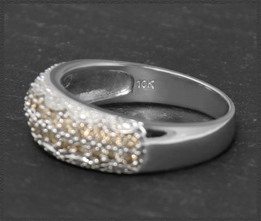 Diamant Ring mit 0,75ct Brillanten, 10 Karat Weißgold