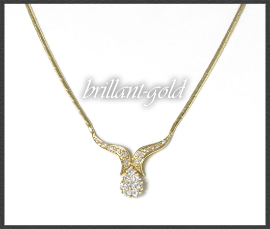 Diamant Collier mit 0,53ct Brillanten, 585 Gelbgold