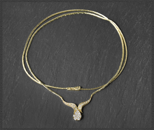 Diamant Collier mit 0,53ct Brillanten, 585 Gelbgold