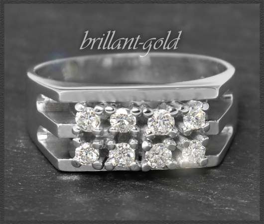 Vintage Diamant Ring mit 0,42ct, 585 Weißgold