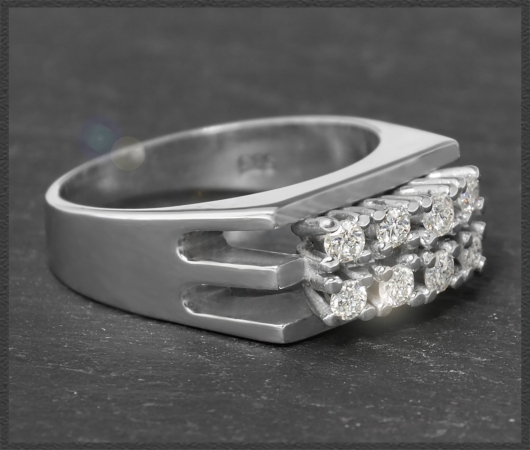 Vintage Diamant Ring mit 0,42ct, 585 Weißgold