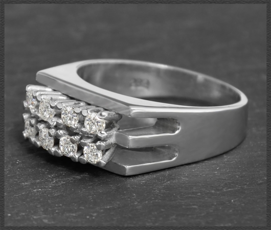 Vintage Diamant Ring mit 0,42ct, 585 Weißgold