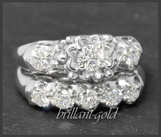 Diamant Ring mit 1,10ct, 585 Gold Verlobungsring USA