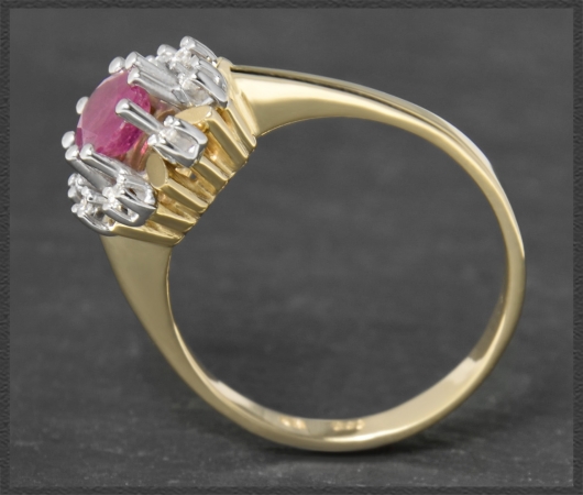 Diamant & Rubin Ring mit 1,26ct, 585 Gold Cocktailring