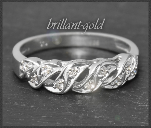 Ring aus 585 Weißgold mit 0,15ct Diamanten