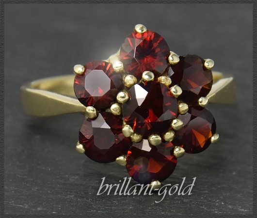 Granat Ring mit 3,60ct aus 585 Gelbgold