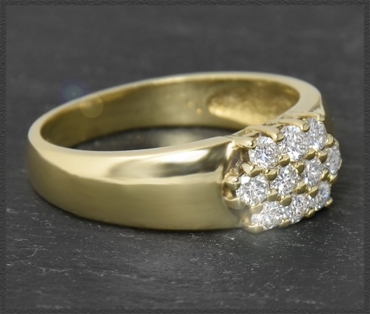 Diamant Ring mit 0,61ct Brillanten, 585 Gelbgold