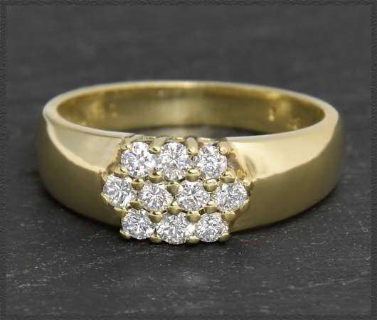 Diamant Ring mit 0,61ct Brillanten, 585 Gelbgold