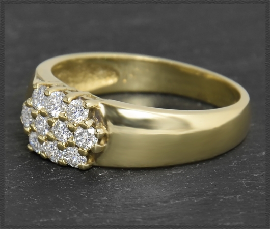 Diamant Ring mit 0,61ct Brillanten, 585 Gelbgold
