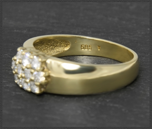 Diamant Ring mit 0,61ct Brillanten, 585 Gelbgold