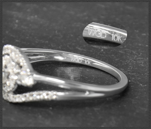 Diamant Ring mit 0,40ct Brillanten, 10Karat Weißgold