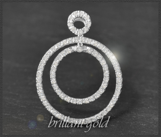 Diamant Anhänger mit 0,95ct Brillanten, 750 Weißgold
